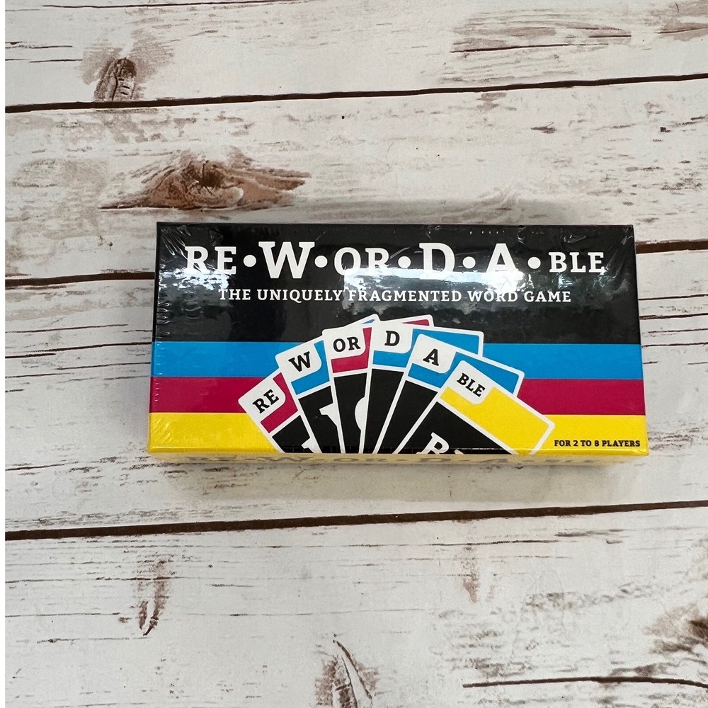 NEW Rewordable Card Game Multicolor Fragmented Word Game Ages 8+ 2-8 Players NEW